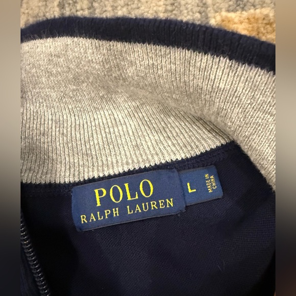 Polo by Ralph Lauren Navy Zip Up Sweater - Picture 4 of 6